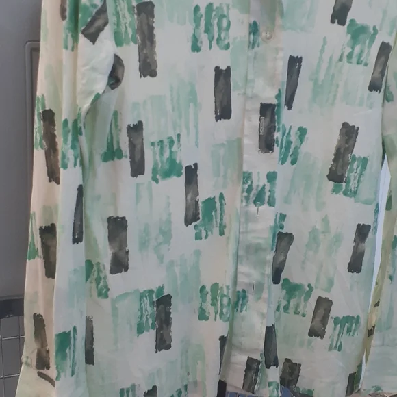 Vtg 70’s Alfred Dunner Long Sleeve Tie Dye sz 14 multi Green sponge  Imprint - Picture 5 of 7